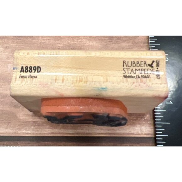 Horse Rubber Stamp Wood Mounted A889D By Rubber Stampede - Picture 3 of 5